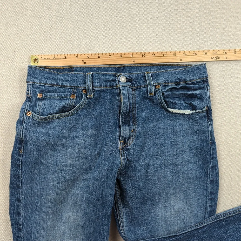 Levis Jeans Mens 32x34 Blue 527 Boot Cut Western Cowboy Distressed